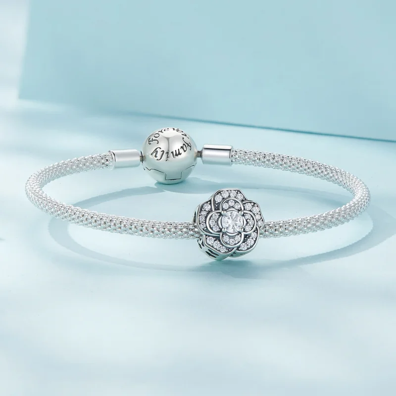 (imagem para) Charm Camélia Estilo Pandora - SCC2493 - Visualizar 5