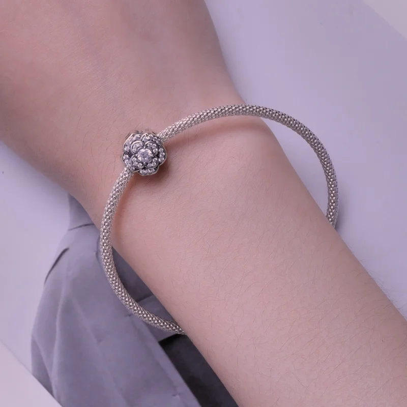 (imagem para) Charm Camélia Estilo Pandora - SCC2493 - Visualizar 6