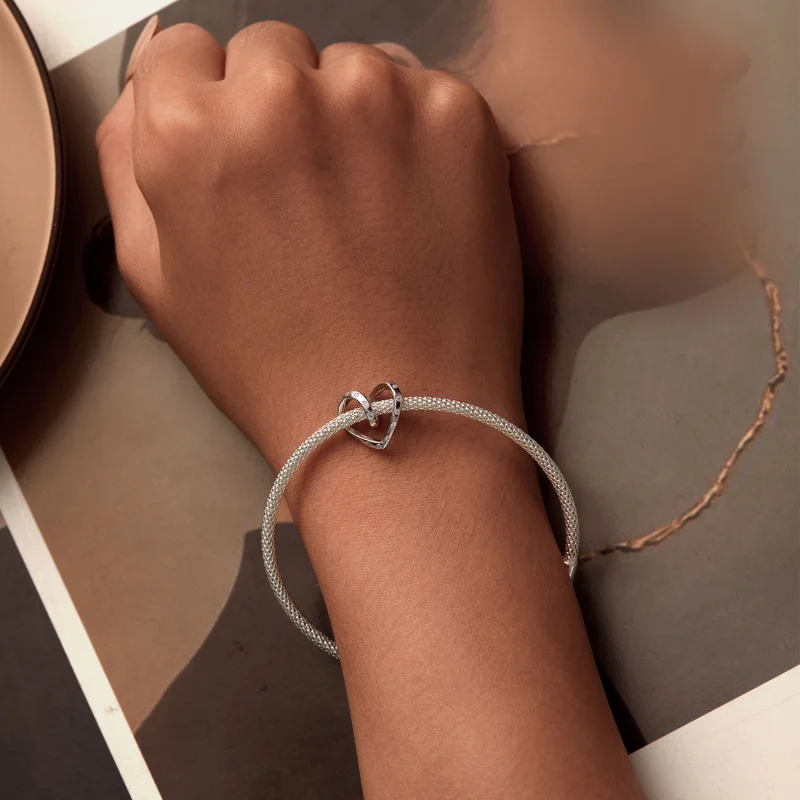 (imagem para) Charm Coração Entrelaçado Estilo Pandora - BSC928 - Visualizar 6