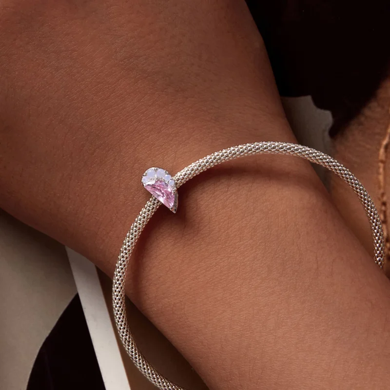 (imagem para) Charm Coração Irmãs Rosas Estilo Pandora - SCC2641 - Visualizar 3