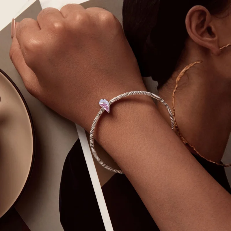 (imagem para) Charm Coração Irmãs Rosas Estilo Pandora - SCC2641 - Visualizar 8