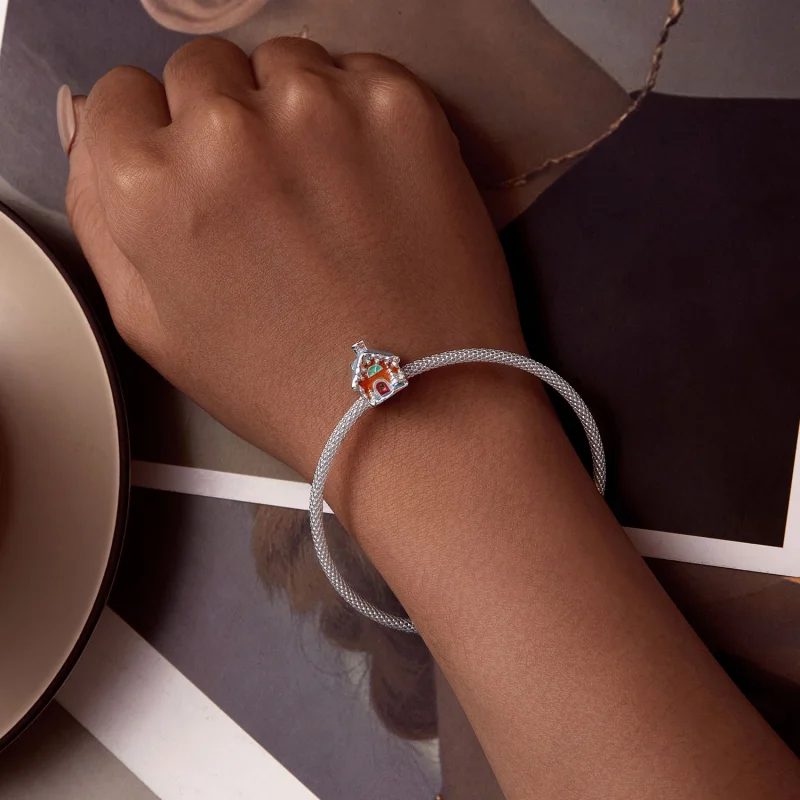 (imagem para) Charm da Casa Iluminada da Véspera de Natal Estilo Pandora - SCC2646 - Visualizar 6