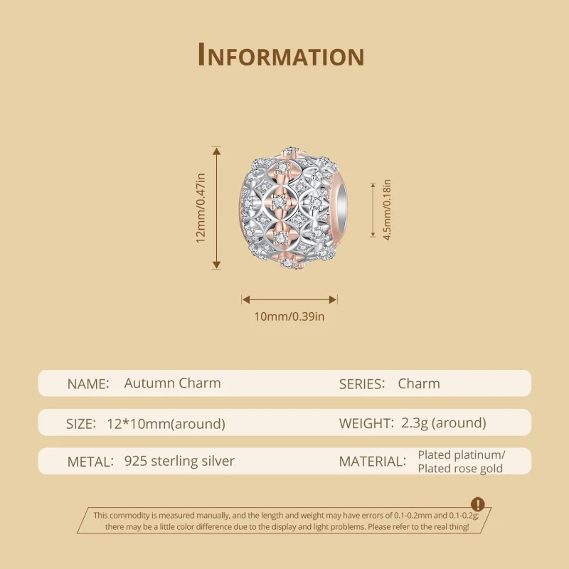 (imagem para) Charm da Cor do Outono Estilo Pandora - BSC907 - Visualizar 6