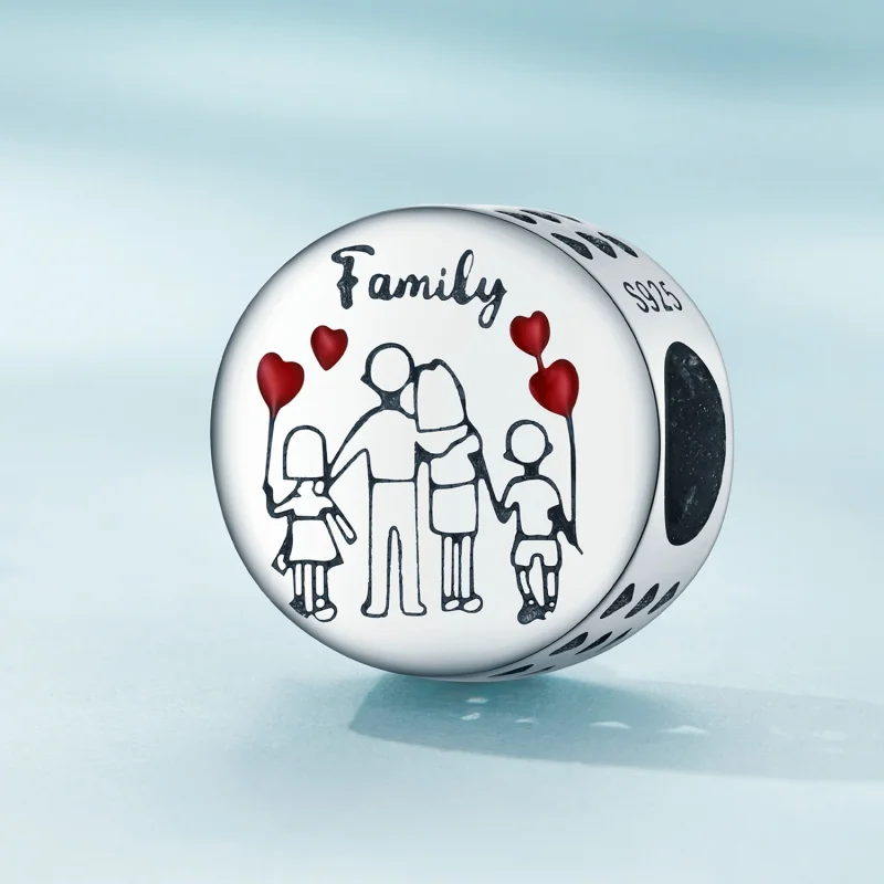 (imagem para) Charm da Família Estilo Pandora - SCC2494 - Visualizar 2