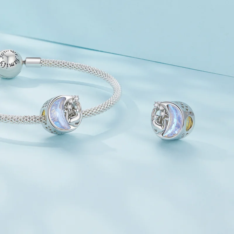 (imagem para) Charm de Gato ao Luar no Estilo Pandora - SCC2538 - Visualizar 4