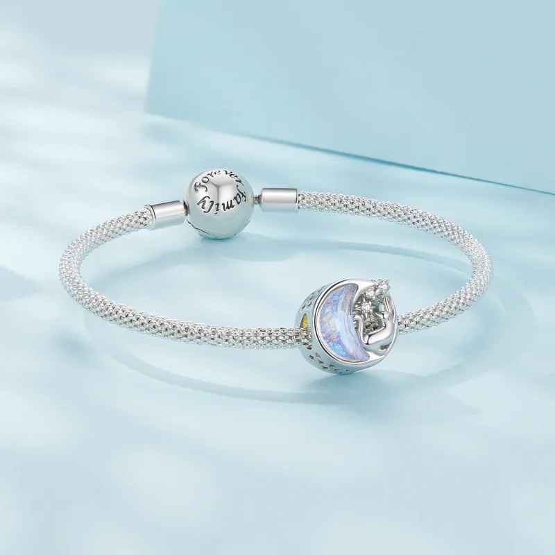 (imagem para) Charm de Gato ao Luar no Estilo Pandora - SCC2538 - Visualizar 5