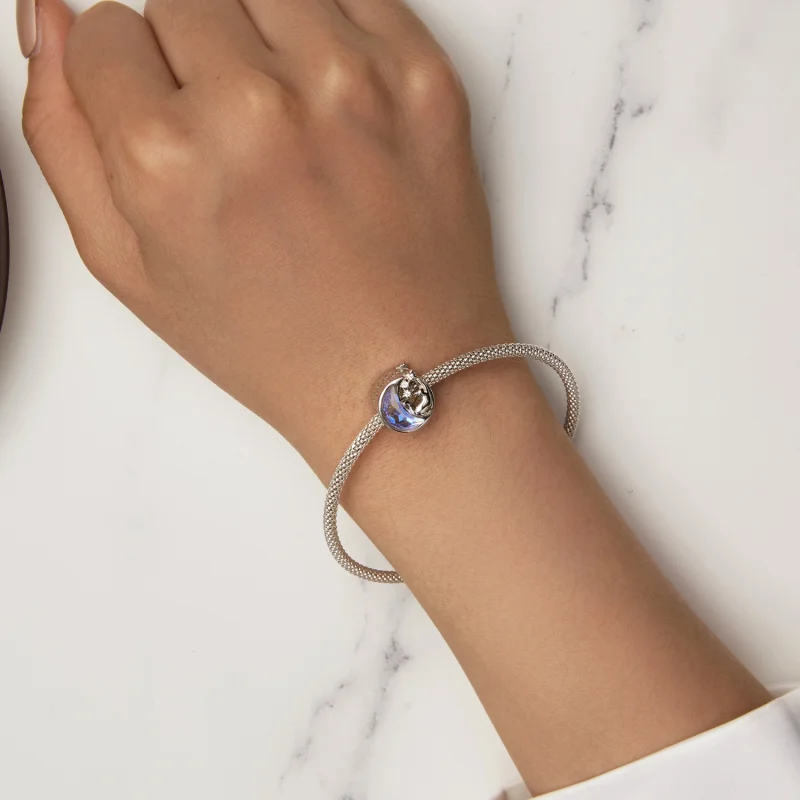 (imagem para) Charm de Gato ao Luar no Estilo Pandora - SCC2538 - Visualizar 7