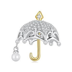 Charm de Guarda-chuva Pequeno Estilo Pandora - BSC862 (imagem para) Charm de Guarda-chuva Pequeno Estilo Pandora - BSC862