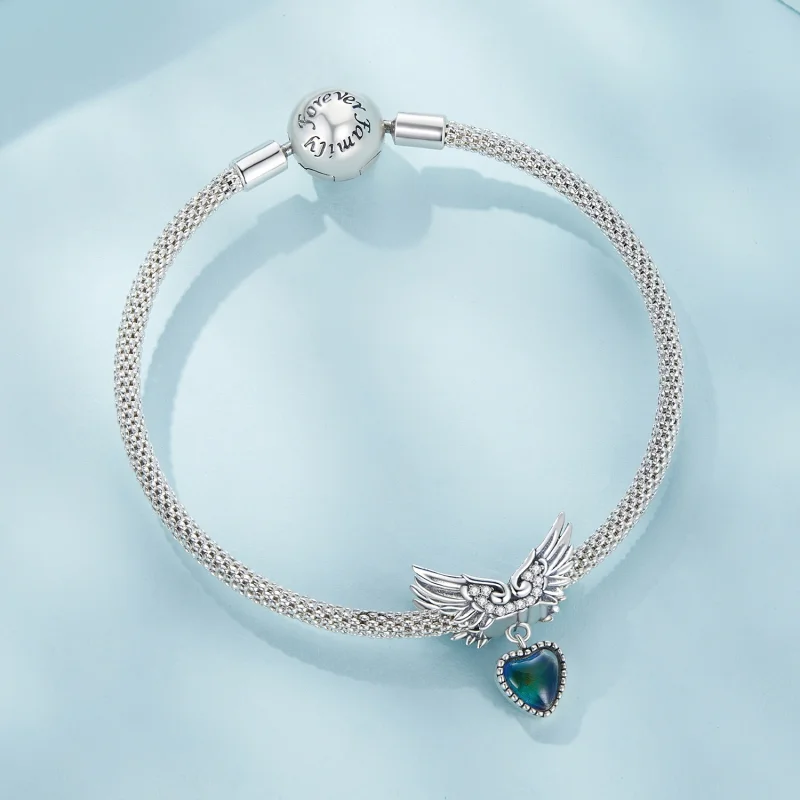 (imagem para) Charm de Pedra Emocional Guardião com Asas Estilo Pandora - SCC2581 - Visualizar 8