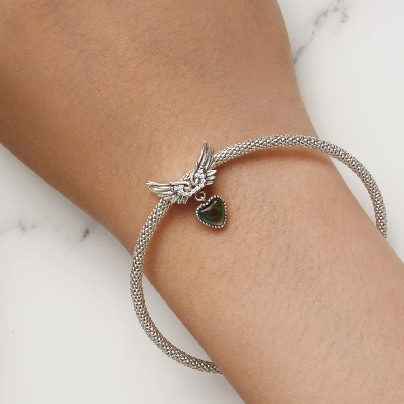 (imagem para) Charm de Pedra Emocional Guardião com Asas Estilo Pandora - SCC2581 - Visualizar 10