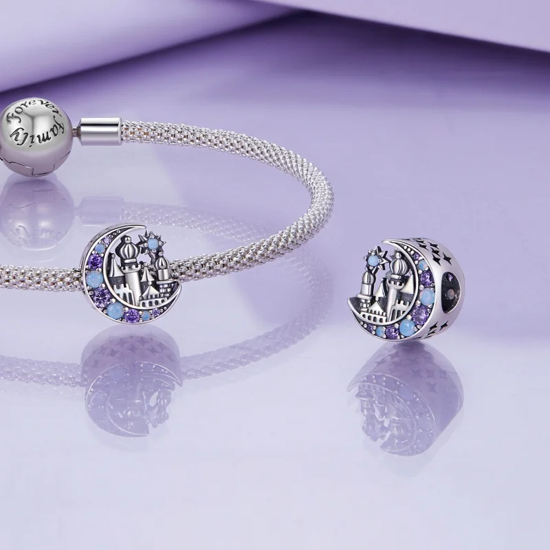 (imagem para) Charm do Castelo ao Luar Estilo Pandora - BSC892 - Visualizar 4