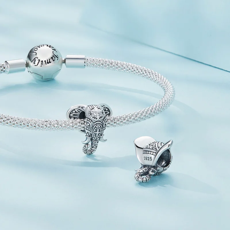 (imagem para) Charm do Deus Elefante Estilo Pandora - SCC2477 - Visualizar 4