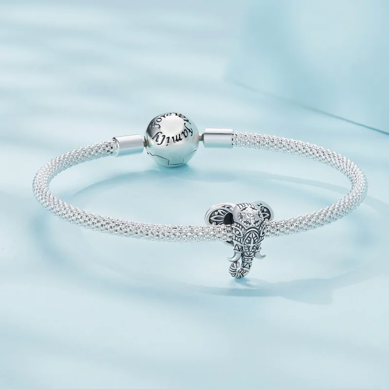 (imagem para) Charm do Deus Elefante Estilo Pandora - SCC2477 - Visualizar 5