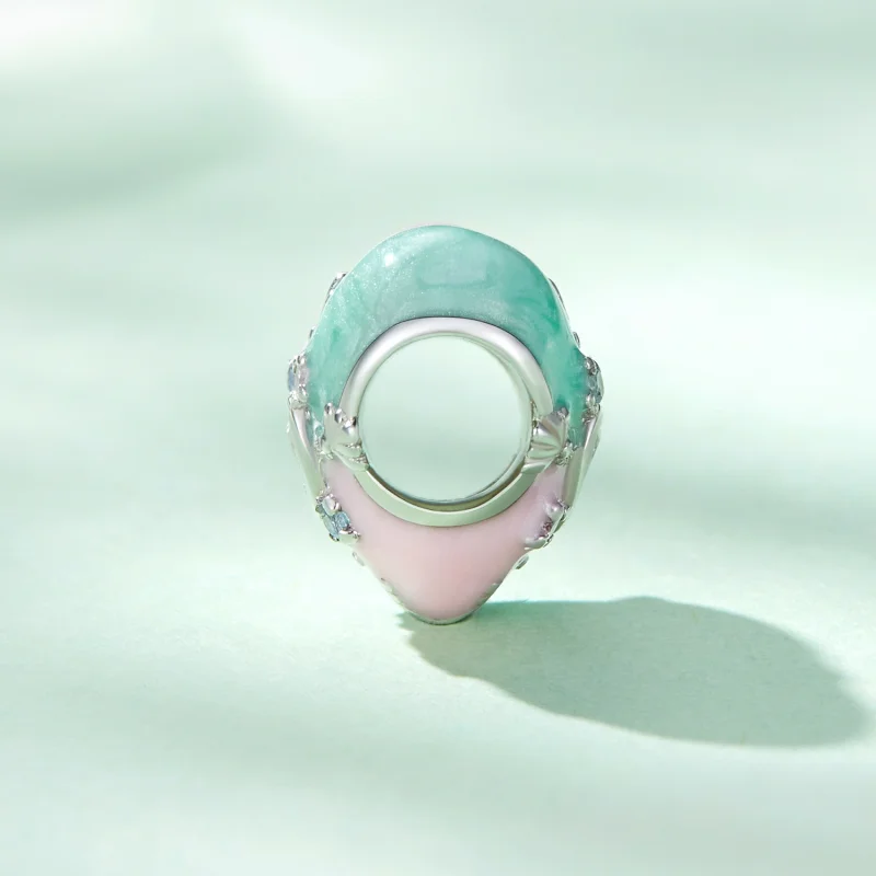 (imagem para) Charm em Formato de Coração Estilo Pandora para Páscoa - BSC782 - Visualizar 3