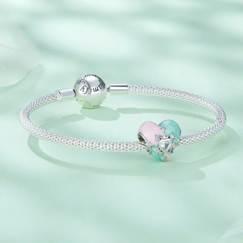 (imagem para) Charm em Formato de Coração Estilo Pandora para Páscoa - BSC782 - Visualizar 5