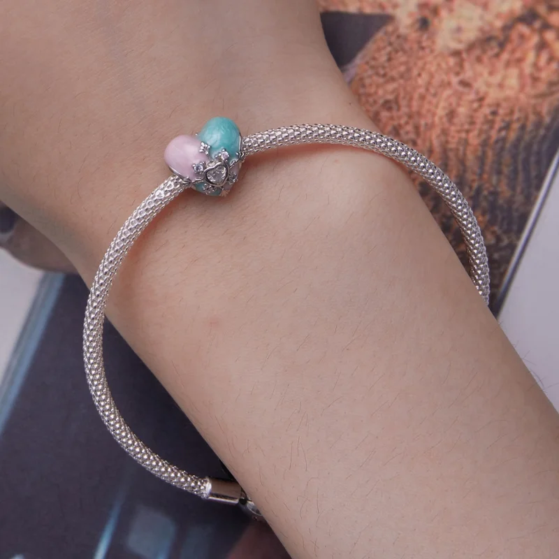 (imagem para) Charm em Formato de Coração Estilo Pandora para Páscoa - BSC782 - Visualizar 6