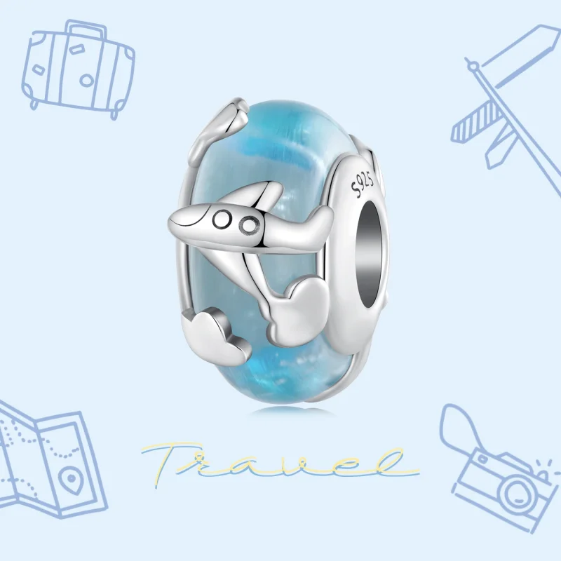 (imagem para) Charm em Vidro Estilo Avião Pandora - SCC2482 - Visualizar 3