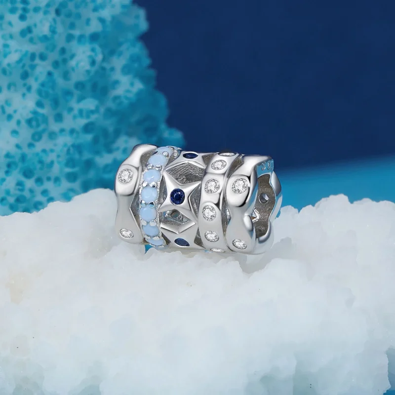 (imagem para) Charm Estrela Azul Estilo Pandora - BSC919 - Visualizar 2