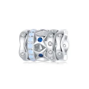 Charm Estrela Azul Estilo Pandora - BSC919 (imagem para) Charm Estrela Azul Estilo Pandora - BSC919