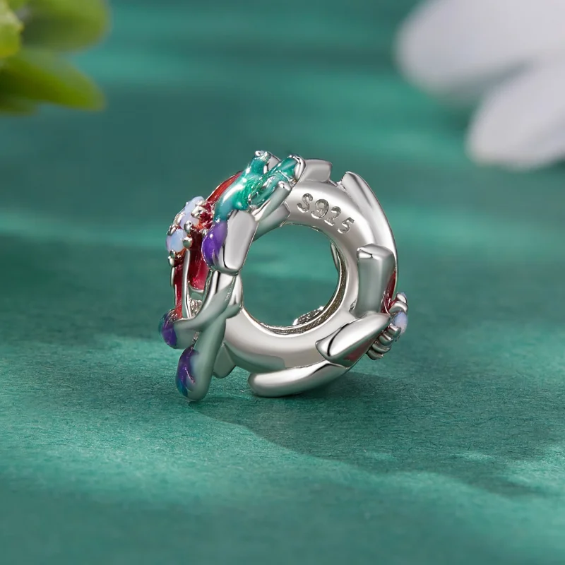 (imagem para) Charm Flores e Pássaros Estilo Pandora - BSC787 - Visualizar 3