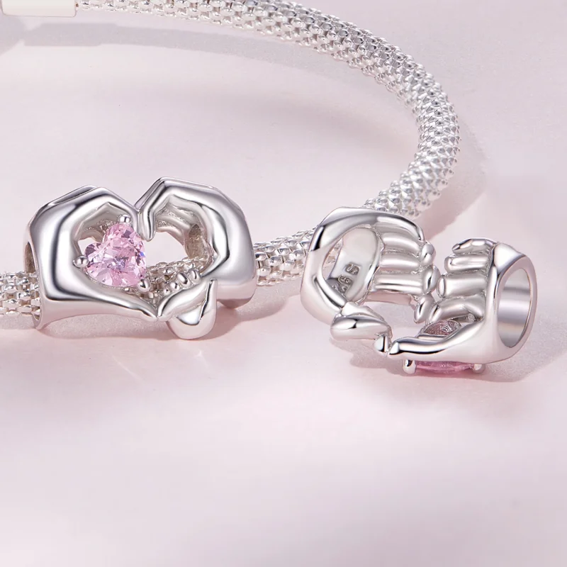 (imagem para) Charm Gesto de Coração Estilo Pandora - BSC829 - Visualizar 4