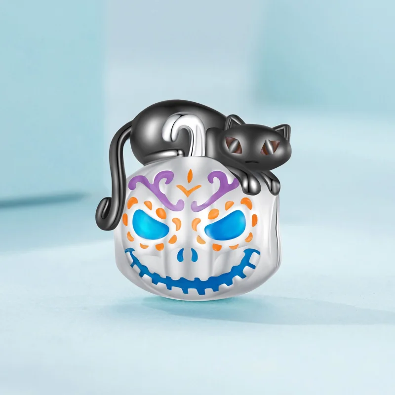 (imagem para) Charm Halloween de Abóbora Iluminada Estilo Pandora - SCC2626 - Visualizar 2