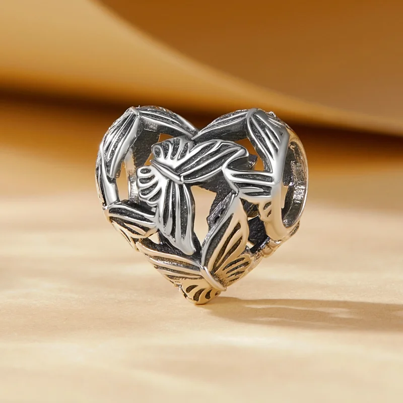 (imagem para) Charm Pandora Estilo Borboleta em Formato de Coração - SCC2576 - Visualizar 2