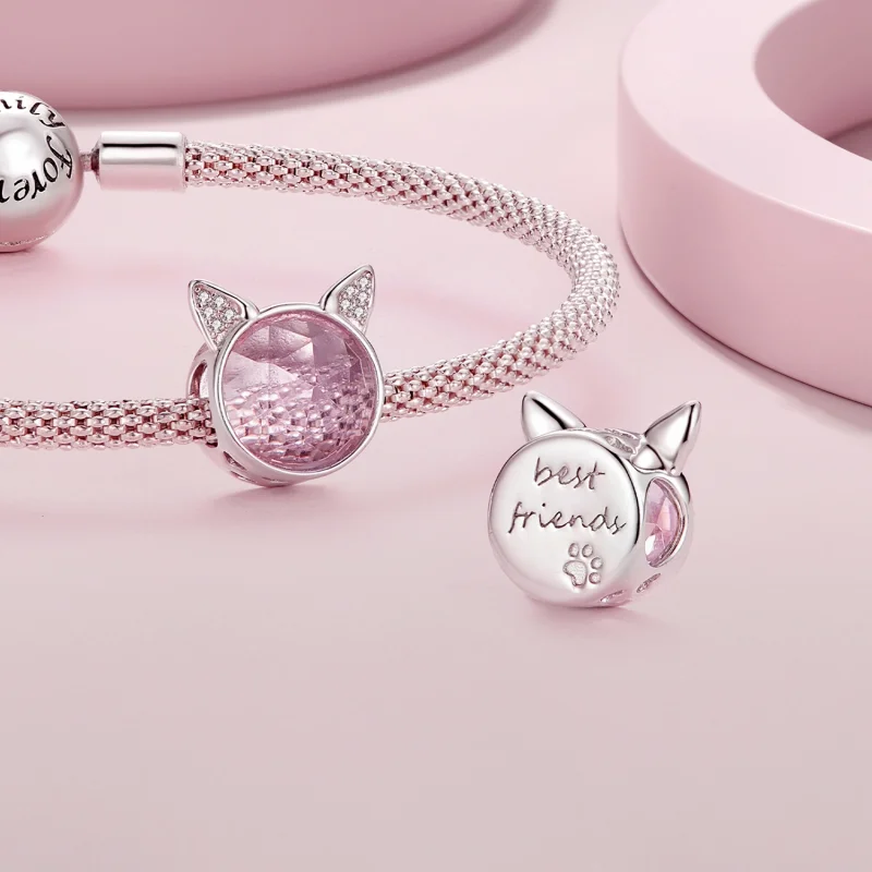 (imagem para) Charm Pandora Estilo Gato Fofo - SCC2579 - Visualizar 4