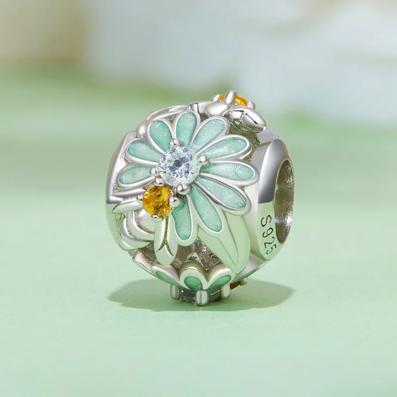 (imagem para) Charm Pandora Style Bee Daisy - BSC895 - Visualizar 2