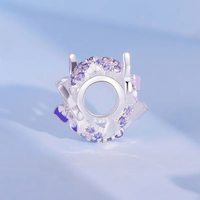 (imagem para) Charm Pandora Style Borboleta em Formato de Coração - SCC2464 - Visualizar 3