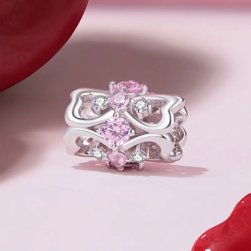 (imagem para) Charm Pandora Style Coração com Cintura Fina - BSC924 - Visualizar 2