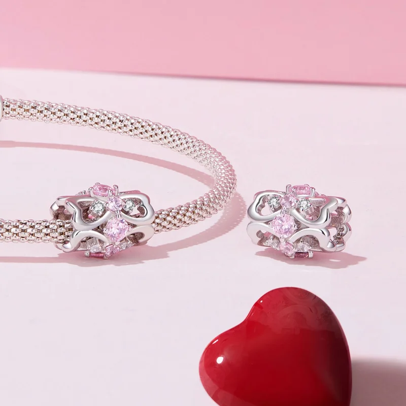 (imagem para) Charm Pandora Style Coração com Cintura Fina - BSC924 - Visualizar 4