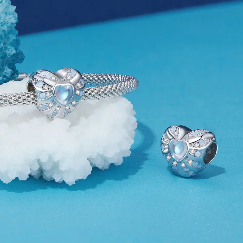 (imagem para) Charm Pandora Style Coração da Ilusão - BSC918 - Visualizar 4