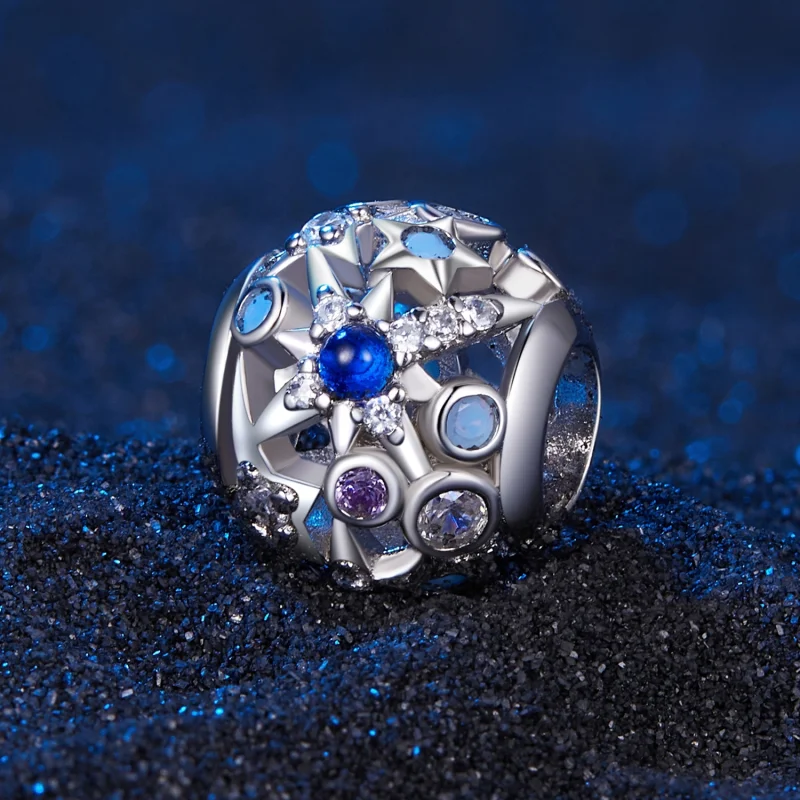 (imagem para) Charm Pandora Style Estrelas do Dia e da Noite - SCC2554 - Visualizar 2
