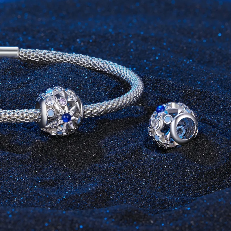 (imagem para) Charm Pandora Style Estrelas do Dia e da Noite - SCC2554 - Visualizar 4