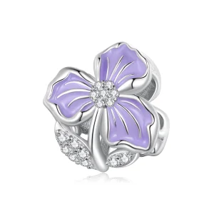 (imagem para) Charm Pandora Style Flor Roxa - BSC890