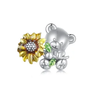(imagem para) Charm Pandora Style Girassol e Urso - SCC2560