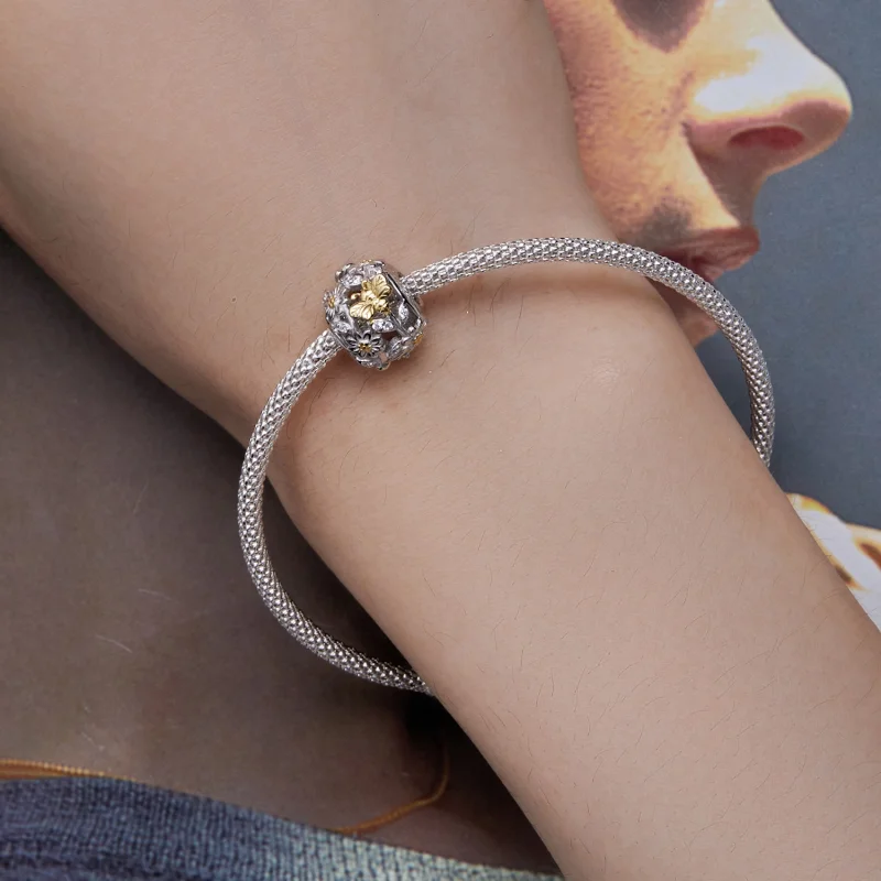 (imagem para) Charm Pandora Style Margarida Abelha - BSC818 - Visualizar 6