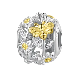(imagem para) Charm Pandora Style Margarida Abelha - BSC818