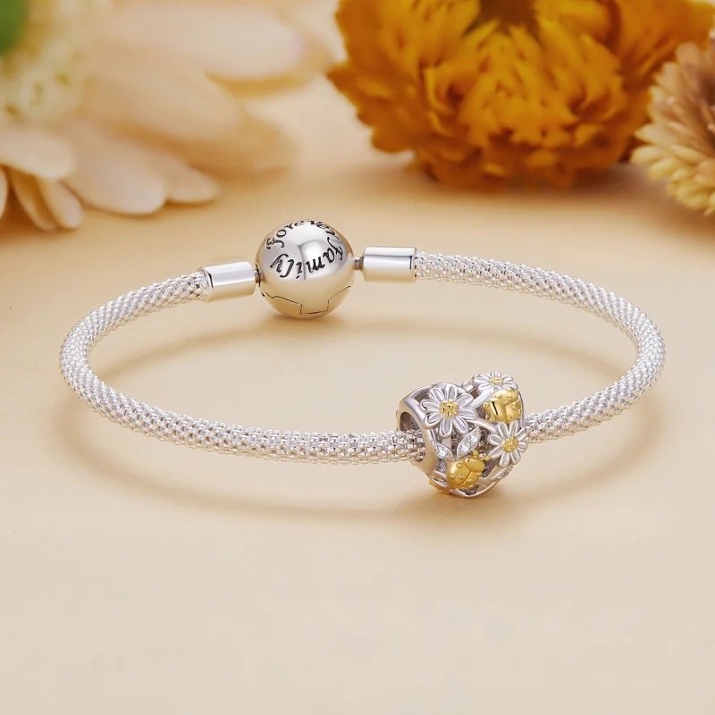 (imagem para) Charm Pandora Style Margarida Joaninha - BSC817 - Visualizar 5