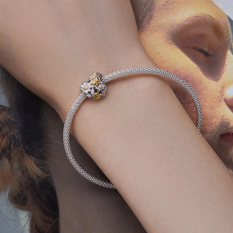 (imagem para) Charm Pandora Style Margarida Joaninha - BSC817 - Visualizar 6