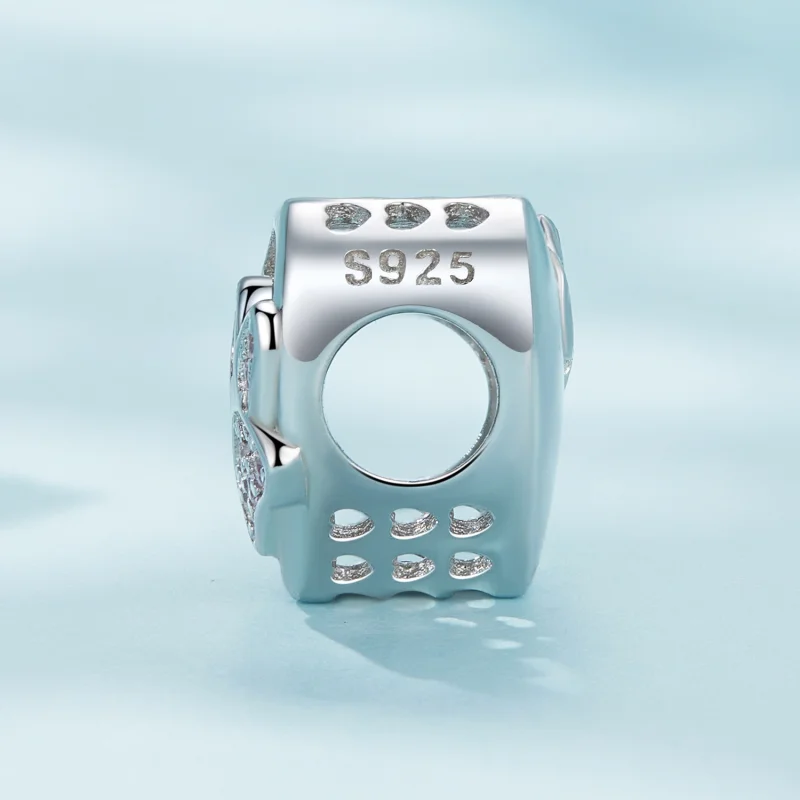 (imagem para) Charm Personalizável com Pegadas Fofas de Animal de Estimação Estilo Pandora - S - Visualizar 3