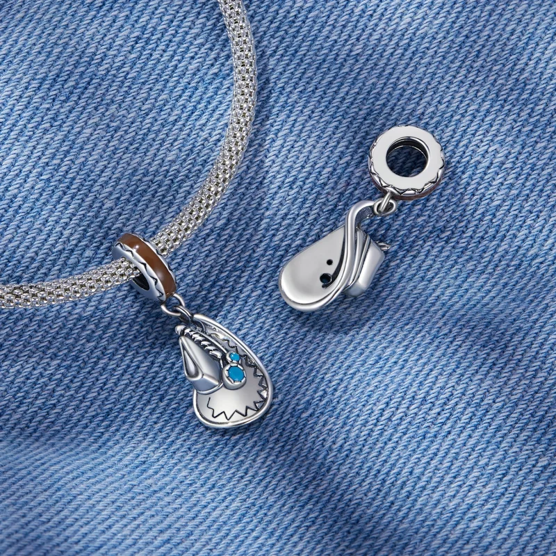 (imagem para) Charme Pingente Chapéu de Cowboy Estilo Pandora - SCC2565 - Visualizar 4