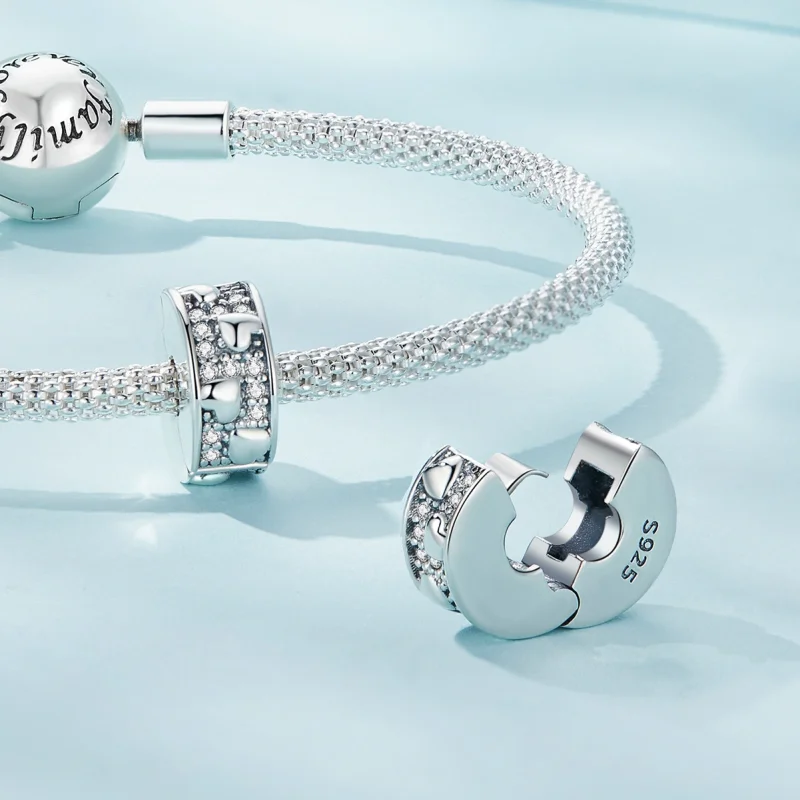 (imagem para) Clipe de Coração Estilo Pandora - SCC2492 - Visualizar 4