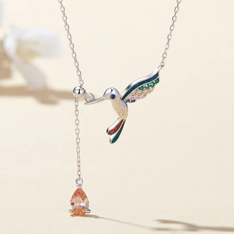 (imagem para) Colar Beija-Flor Estilo Pandora - BSN305 - Visualizar 2