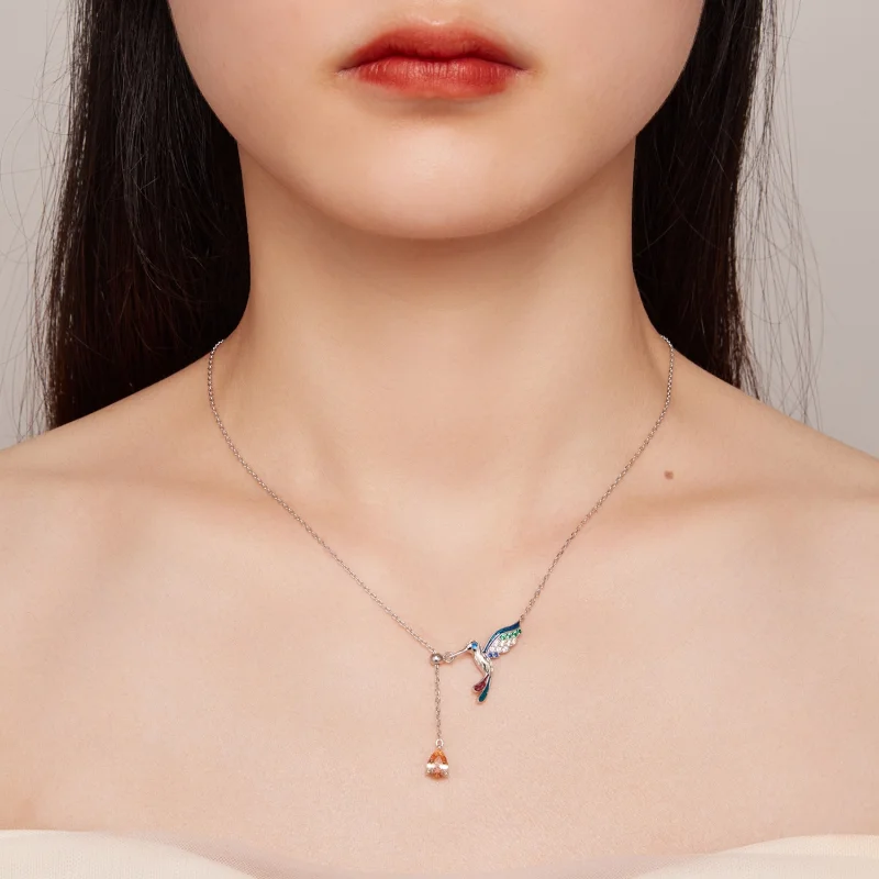 (imagem para) Colar Beija-Flor Estilo Pandora - BSN305 - Visualizar 6