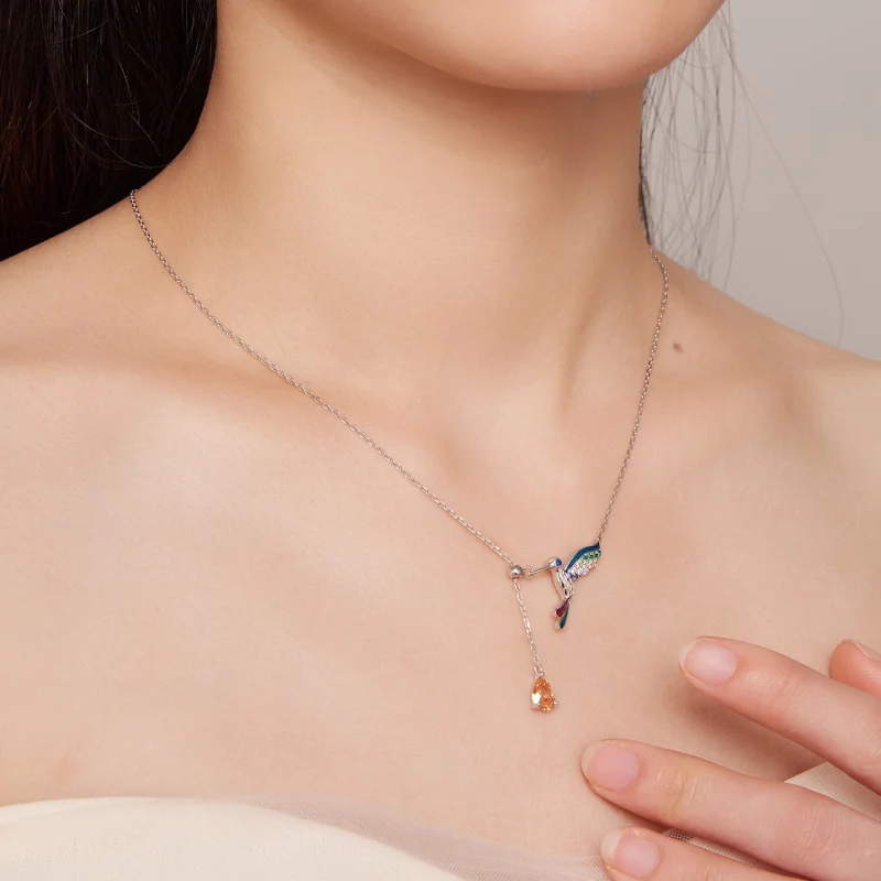 (imagem para) Colar Beija-Flor Estilo Pandora - BSN305 - Visualizar 8