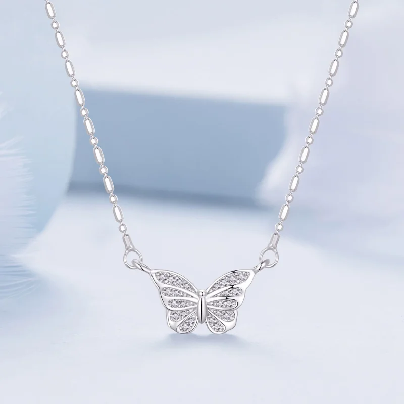 (imagem para) Colar Borboleta Inteligente Estilo Pandora - BSN352 - Visualizar 3