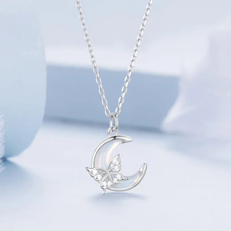 (imagem para) Colar Borboleta Lunar Estilo Pandora - BSN353 - Visualizar 3