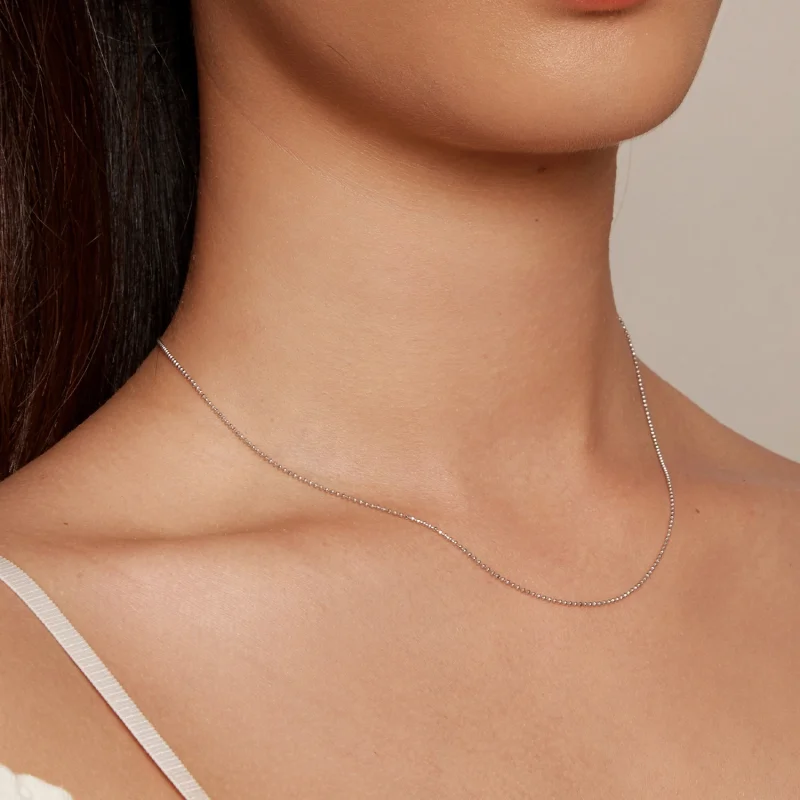 (imagem para) Colar Básico de Corrente de Miçangas Brilhante Estilo Pandora - SCA027 - Visualizar 7